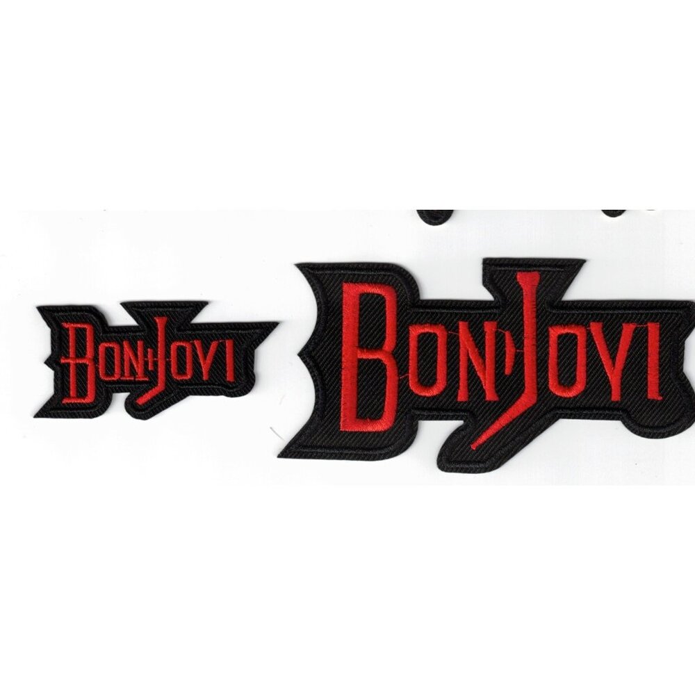 (2) Bon Jovi Rock N Roll Rock Band Patch Iron / Sew-On